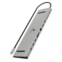 ICY BOX IB-DK2106a-CPD Alámbrico USB 3.2 Gen 1 (3.1 Gen 1) Type-C Antracita, Negro
