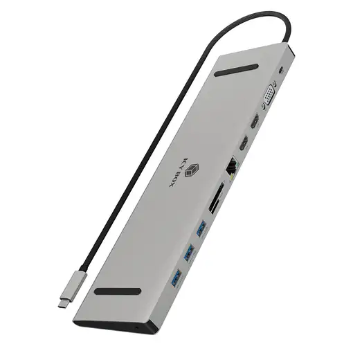 ICY BOX IB-DK2106a-CPD Alámbrico USB 3.2 Gen 1 (3.1 Gen 1) Type-C Antracita, Negro
