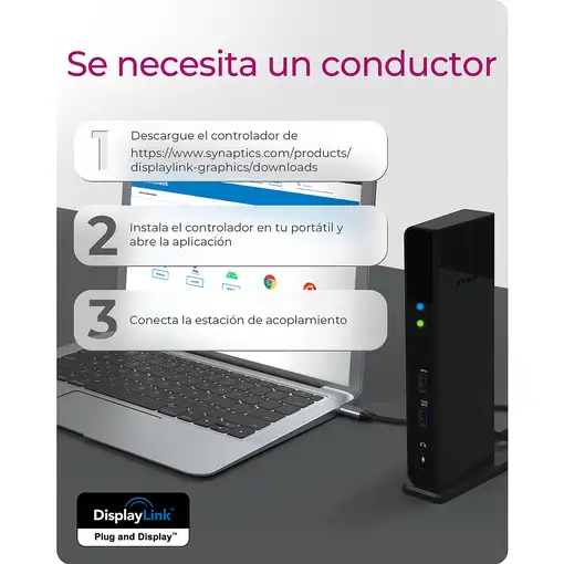 ICY BOX IB-DK2251AC Alámbrico USB 3.2 Gen 2 (3.1 Gen 2) Type-A Negro