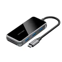 Vention Docking USB Tipo-C TFMHB/ 1xHDMI/ 3xUSB/ 1xUSB Tipo-C PD/ 1xLector Tarjeta