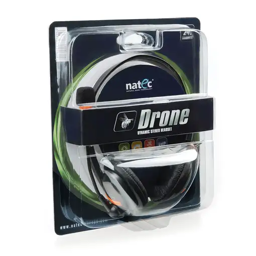 NATEC Drone Auriculares Alámbrico Diadema Llamadas/Música Negro, Naranja