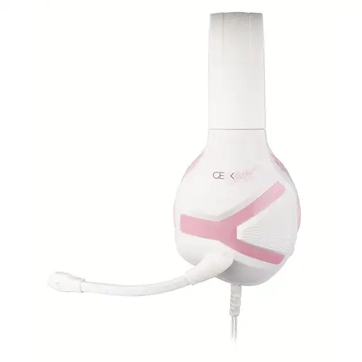 Konix Geek Girl Crystal Auriculares Alámbrico Diadema Juego Rosa, Blanco