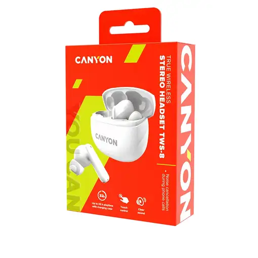 Canyon Auriculares Bluetooth TWS-8 Blanco