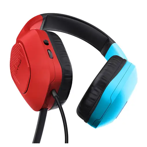 Trust GXT 416S Zirox Auriculares Alámbrico Diadema Juego Negro, Cian, Rojo