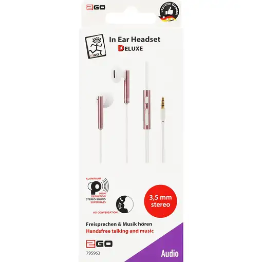 2GO 795963 auricular y casco Auriculares Alámbrico Dentro de oído Llamadas/Música