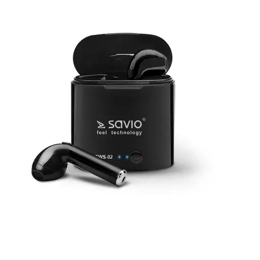 Savio TWS-02 auricular y casco Auriculares Inalámbrico Dentro de oído Llamadas/Mús