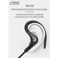 Savio WE-03 auricular y casco Auriculares Inalámbrico Dentro de oído Deportes Blue
