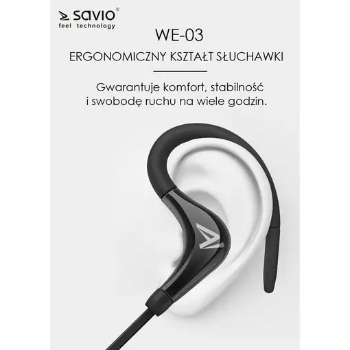 Savio WE-03 auricular y casco Auriculares Inalámbrico Dentro de oído Deportes Blue