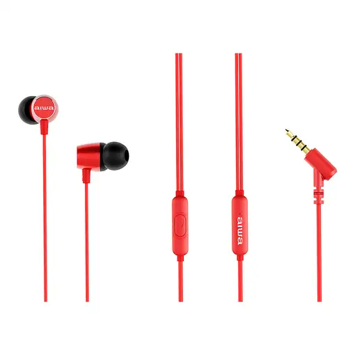 Aiwa ESTM-30RD auricular y casco Auriculares Alámbrico Dentro de oído Llamadas/Mús