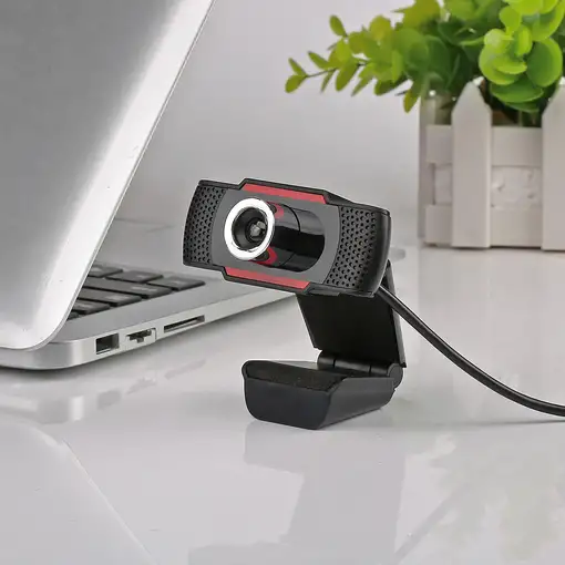 Platinet PCWC480 cámara web 640 x 480 Pixeles USB 2.0 Negro, Rojo