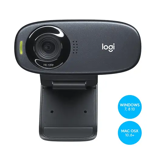 Logitech 960-001065 cámara web 5 MP 1280 x 720 Pixeles USB Negro
