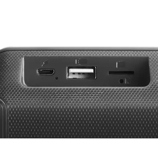 Mars Gaming MSBAX, Altavoz Bluetooth RGB, Compacto,10W, USB/MicroSD/Radio, Negro