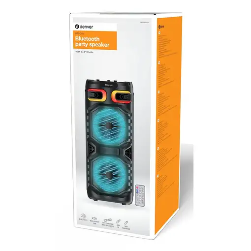 Denver BPS-355 altavoz portátil o de fiesta Altavoz para fiestas Negro 16 W