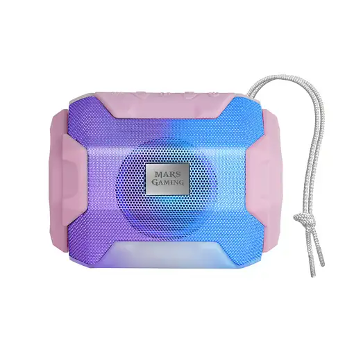 Mars Gaming MSBAXP, Altavoz Bluetooth RGB, Compacto,10W, USB/MicroSD/Radio, Rosa