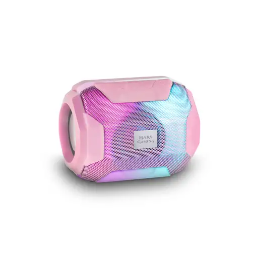Mars Gaming MSBAXP, Altavoz Bluetooth RGB, Compacto,10W, USB/MicroSD/Radio, Rosa