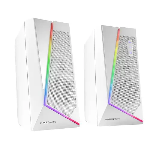 Mars Gaming ALTAVOCES 2.0 BLUETOOTH 5.0 MS7 WHITE 20W RMS ILUMINACION RGB DINAMICO