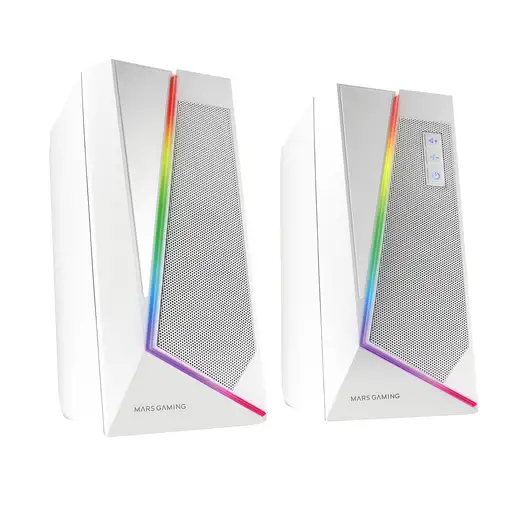 Mars Gaming ALTAVOCES 2.0 BLUETOOTH 5.0 MS7 WHITE 20W RMS ILUMINACION RGB DINAMICO