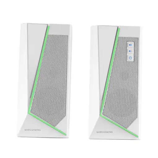 Mars Gaming ALTAVOCES 2.0 BLUETOOTH 5.0 MS7 WHITE 20W RMS ILUMINACION RGB DINAMICO