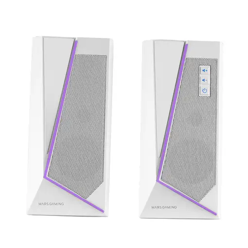 Mars Gaming ALTAVOCES 2.0 BLUETOOTH 5.0 MS7 WHITE 20W RMS ILUMINACION RGB DINAMICO