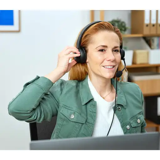 Trust HS-150 Auriculares Alámbrico Diadema Oficina/Centro de llamadas Negro