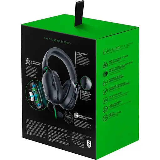 Razer Blackshark V2 X Auriculares Alámbrico Diadema Juego Negro, Verde