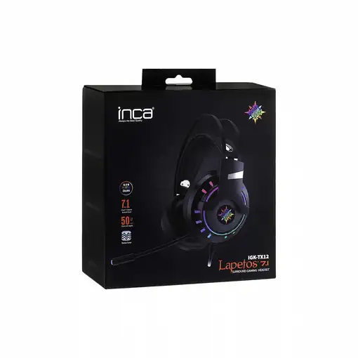 Inca IGK-TX12 auricular y casco Auriculares Alámbrico Diadema Juego USB tipo A Neg
