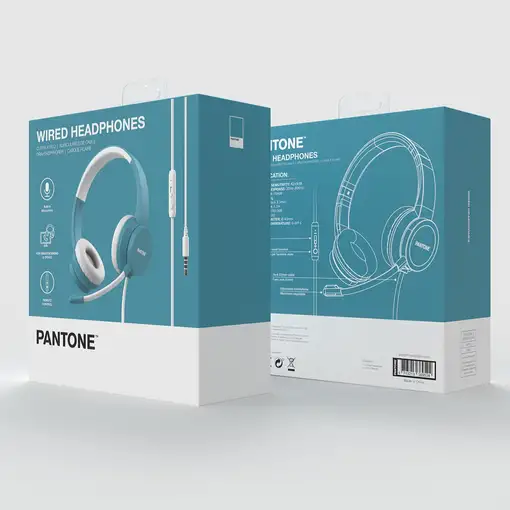 Pantone PT-WDH002GY2220 auricular y casco Auriculares Alámbrico Diadema Oficina/Ce