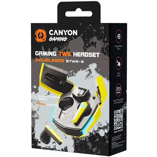 Canyon Auriculares gaming Bluetooth Doublebee GTWS-2 Amarillo