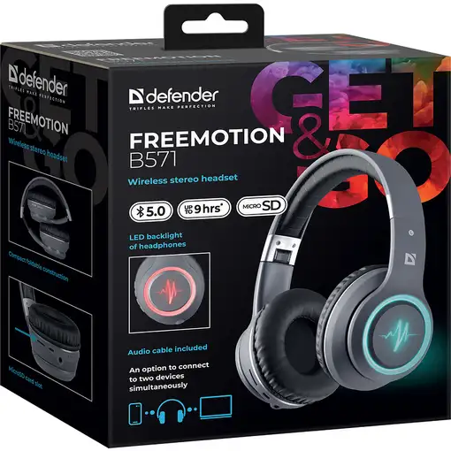 Defender FREEMOTION B571 LED Auriculares Inalámbrico y alámbrico Diadema Llamadas/