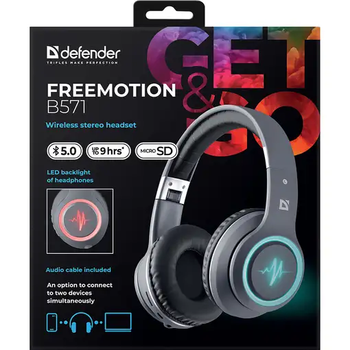 Defender FREEMOTION B571 LED Auriculares Inalámbrico y alámbrico Diadema Llamadas/