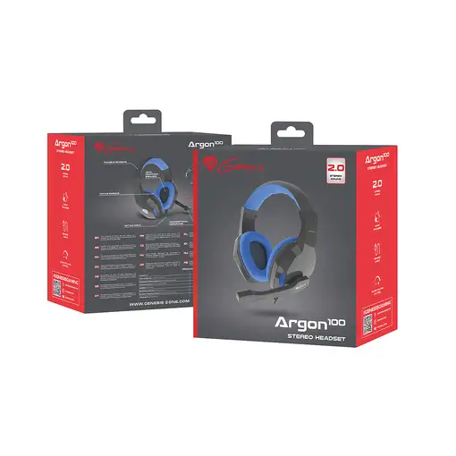 GENESIS ARGON 100 Auriculares Alámbrico Diadema Juego Negro, Azul