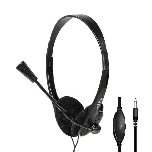 LogiLink HS0055 auricular y casco Auriculares Alámbrico Diadema Música/uso diario