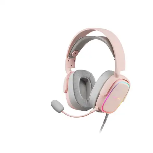 Mars Gaming MHAX Rosa, Auriculares Gaming RGB, Micrófono Extraíble, HiFi, Compatib