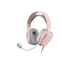 Mars Gaming MHAX Rosa, Auriculares Gaming RGB, Micrófono Extraíble, HiFi, Compatib