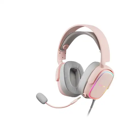 Mars Gaming MHAX Rosa, Auriculares Gaming RGB, Micrófono Extraíble, HiFi, Compatib