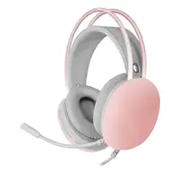 Mars Gaming MH-GLOW Rosa, Auriculares 360° Full Chroma RGB Flow, Micrófono Cancela