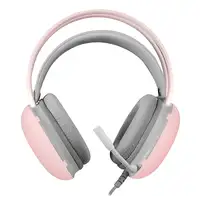 Mars Gaming MH-GLOW Rosa, Auriculares 360° Full Chroma RGB Flow, Micrófono Cancela