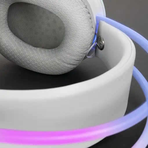 Mars Gaming MH-GLOW Rosa, Auriculares 360° Full Chroma RGB Flow, Micrófono Cancela