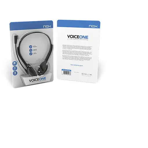 NOX Voice One Auriculares Alámbrico Diadema Llamadas/Música Negro