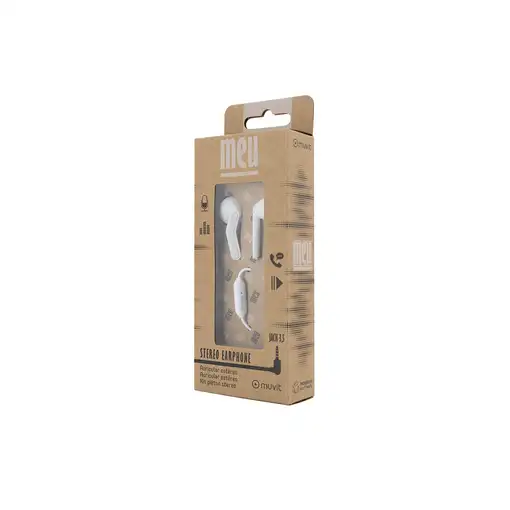 Muvit E56 Auriculares Alámbrico Dentro de oído Llamadas/Música Blanco