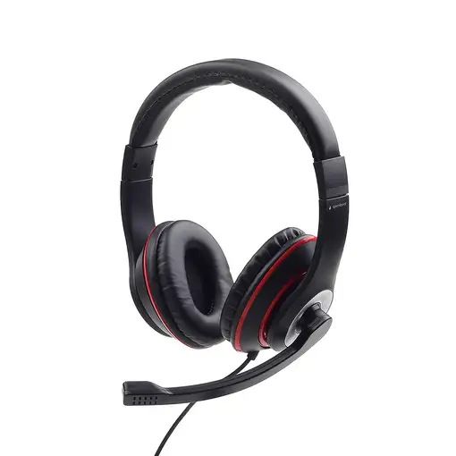Gembird MHS-03-BKRD auricular y casco Auriculares Alámbrico Diadema Juego Negro, R