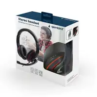 Gembird MHS-03-BKRD auricular y casco Auriculares Alámbrico Diadema Juego Negro, R