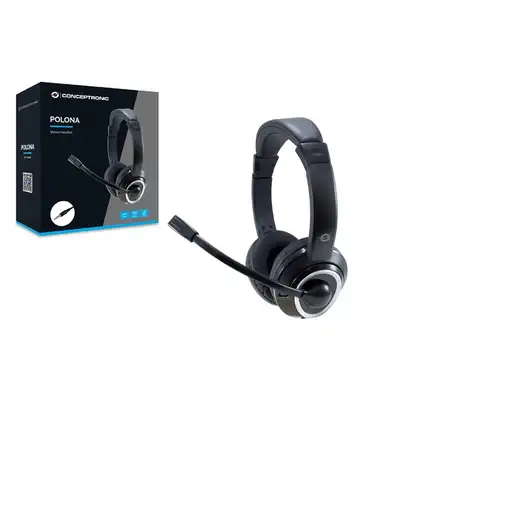 Conceptronic POLONA02B auricular y casco Auriculares Alámbrico Diadema Juego Negro