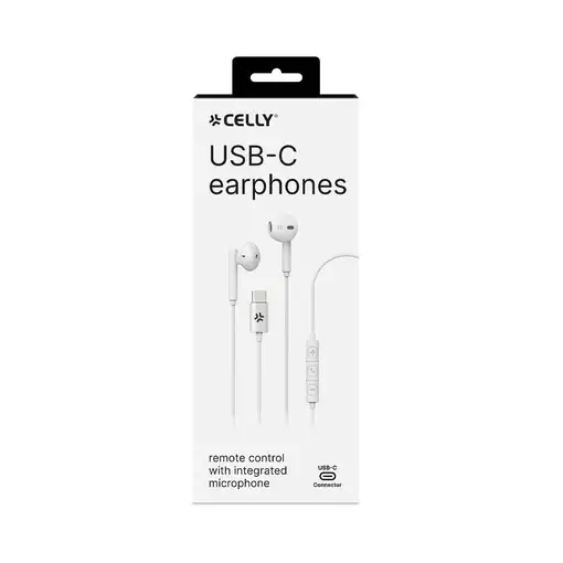 Celly UP1100TYPECWH auricular y casco Auriculares Alámbrico Dentro de oído Llamada