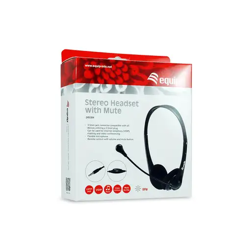 Equip 245304 auricular y casco Auriculares Alámbrico Diadema Oficina/Centro de lla
