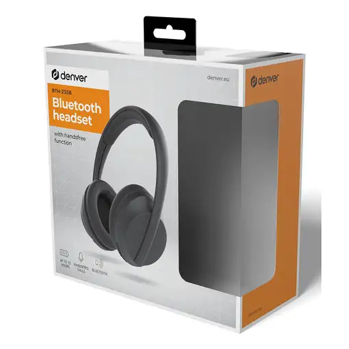 Denver BTH-235B auricular y casco Auriculares Inalámbrico Diadema Llamadas/Música Denver BTH-235B auricular y casco Auriculares Inalámbrico Diadema Llamadas/Música