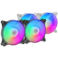 Mars Gaming MFDUO, Kit 2 Ventiladores FRGB Rainbow 360°, Ultra-silencioso, Doble C