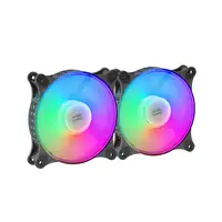 Mars Gaming MFDUO, Kit 2 Ventiladores FRGB Rainbow 360°, Ultra-silencioso, Doble C