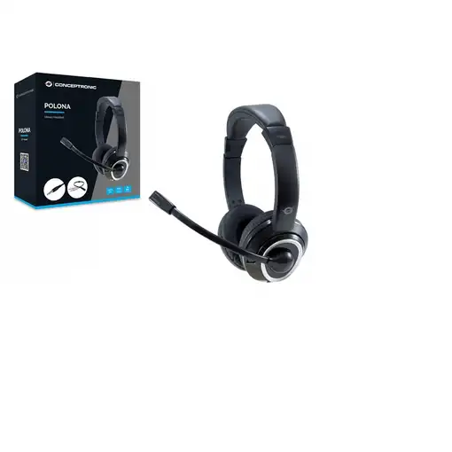 Conceptronic POLONA02BA auricular y casco Auriculares Alámbrico Diadema Juego Negr