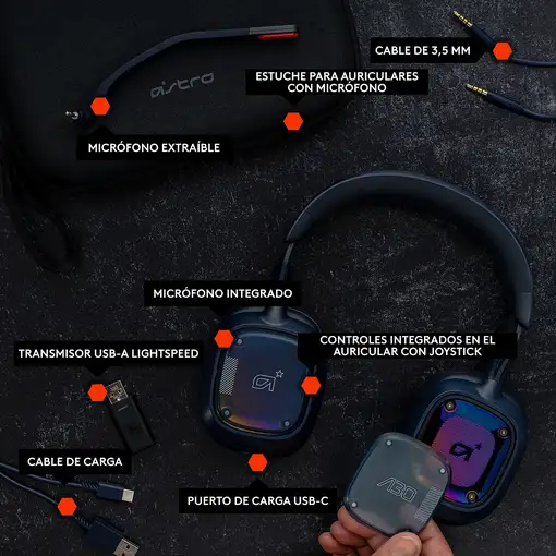 Logitech G A30 Auriculares Inalámbrico y alámbrico Diadema Juego Bluetooth Azul